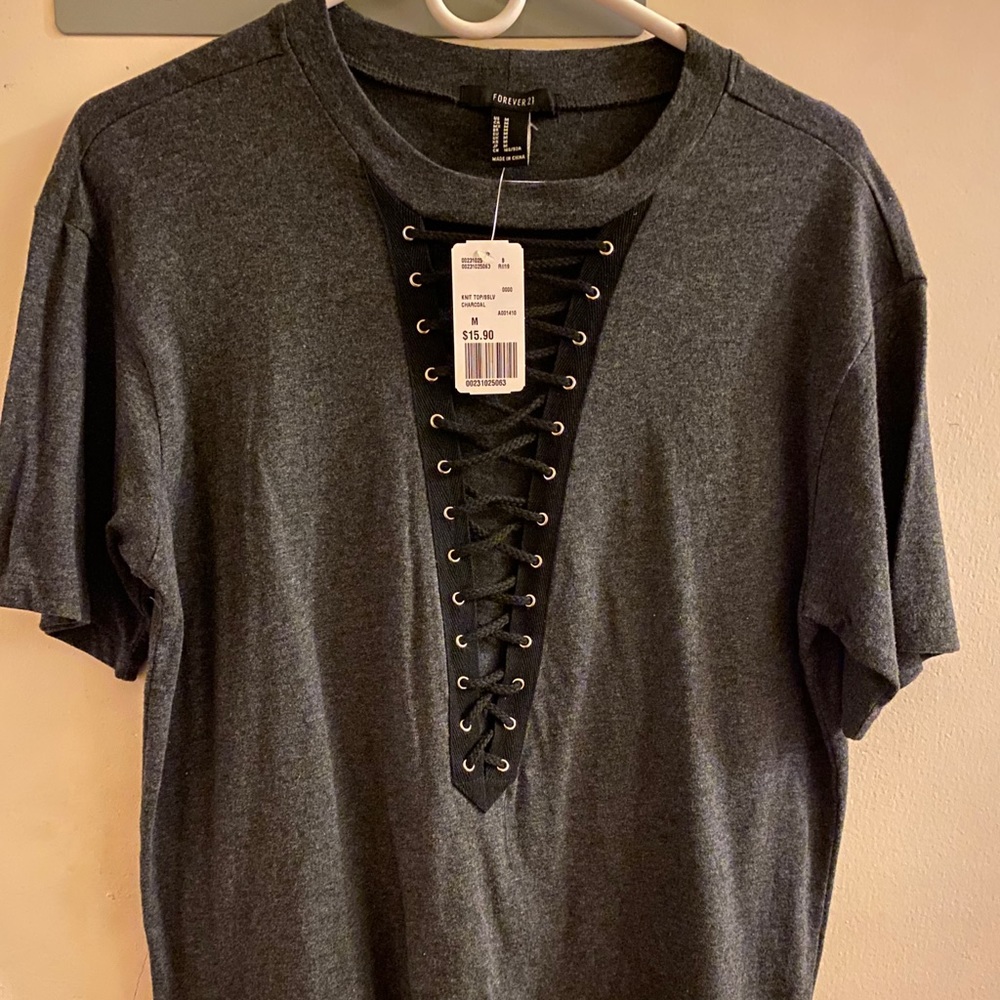 Gray Stretchy Top